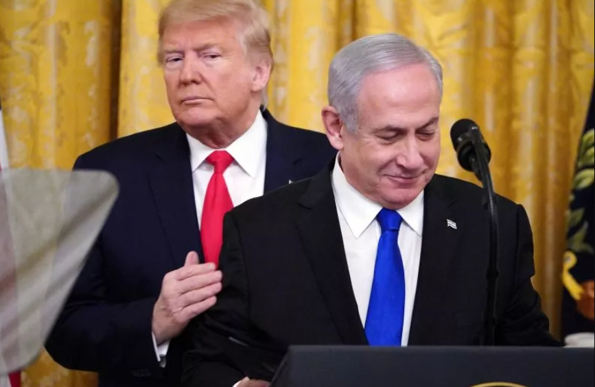 الرئيس الأمريكي دونالد ترامب ورئيس الوزراء الإسرائيلي بنيامين نتنياهو.
