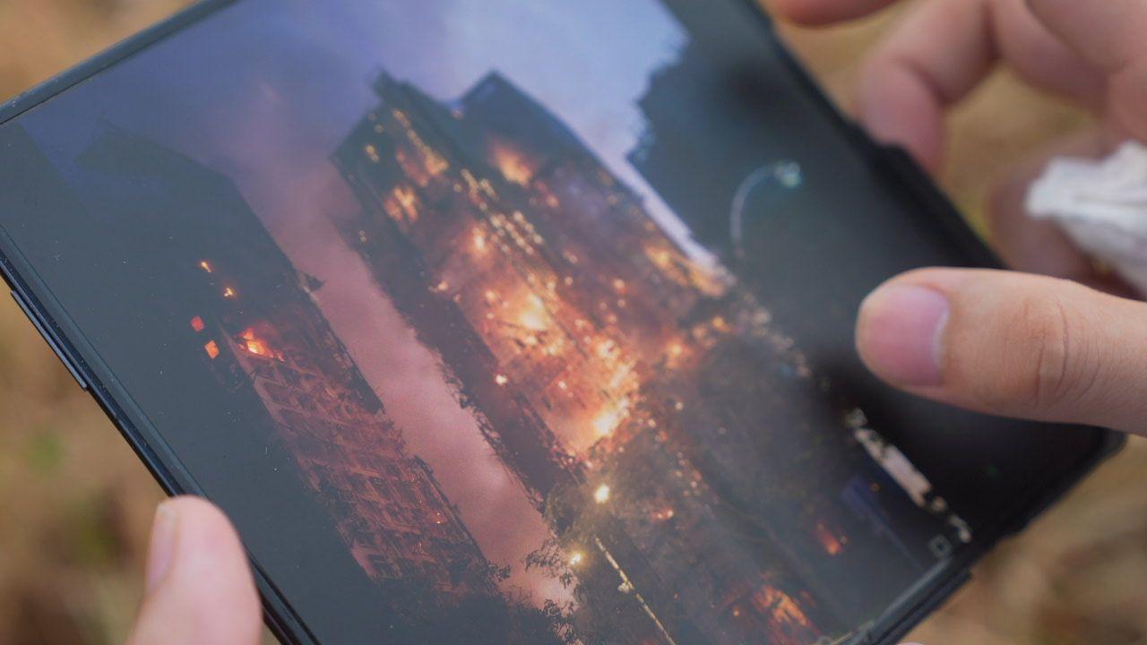 宏福苑被燒毀的大廈。