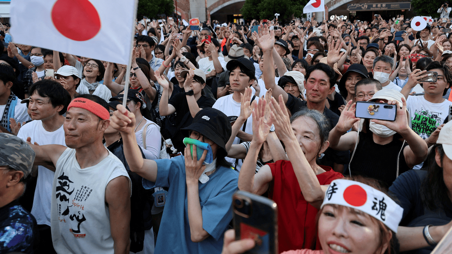 2025年，參政黨支持者的集會。