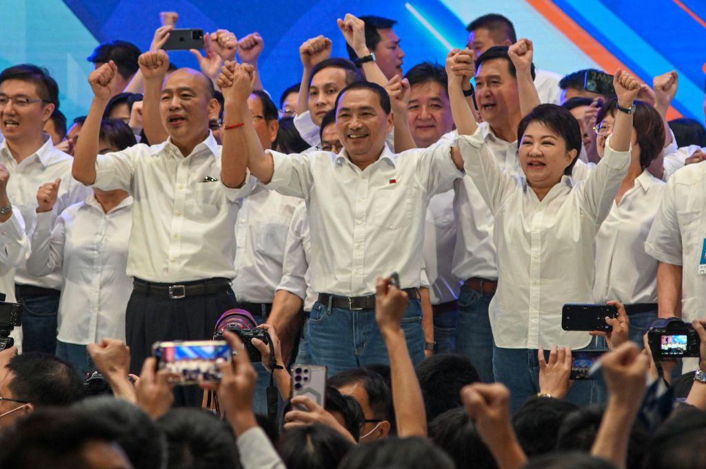 國民黨舉行總統候選人造勢記者會。
