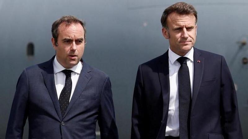 Lecornu y Macron. 