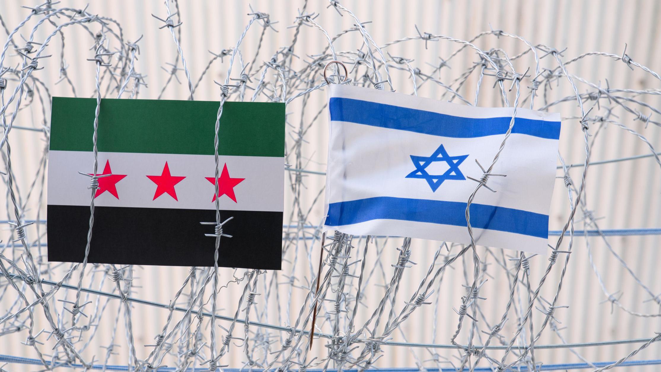 سوريا وإسرائيل: بين التسريبات والنفي، تكهنات تُطرح حول مستقبل العلاقة بين الجانبين 17 علما سوريا وإسرائيل