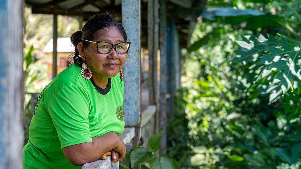 Mari Luz Canaquiri en su casa