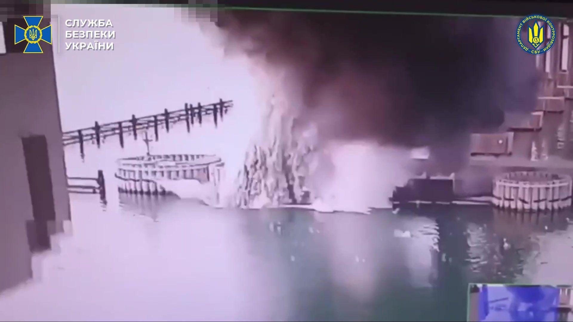 Explosión en el puente de Crimea