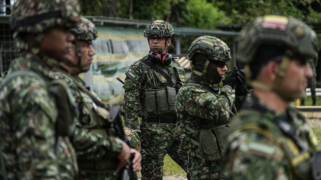 Miembros del ejército colombiano en el departamento del Putumayo, fotografiados en octubre de 2025. 