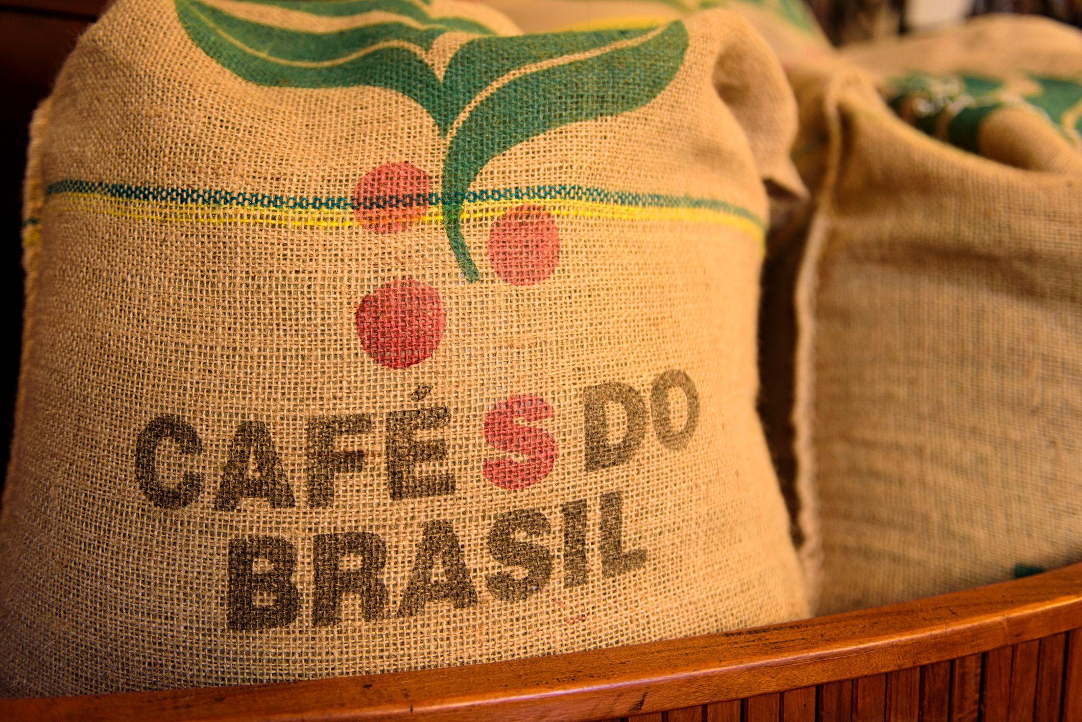 Saco de café brasileiro