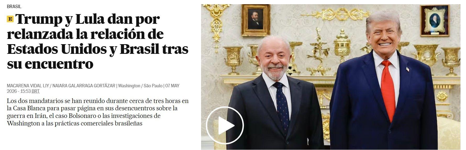 Trump ao lado de Lula
