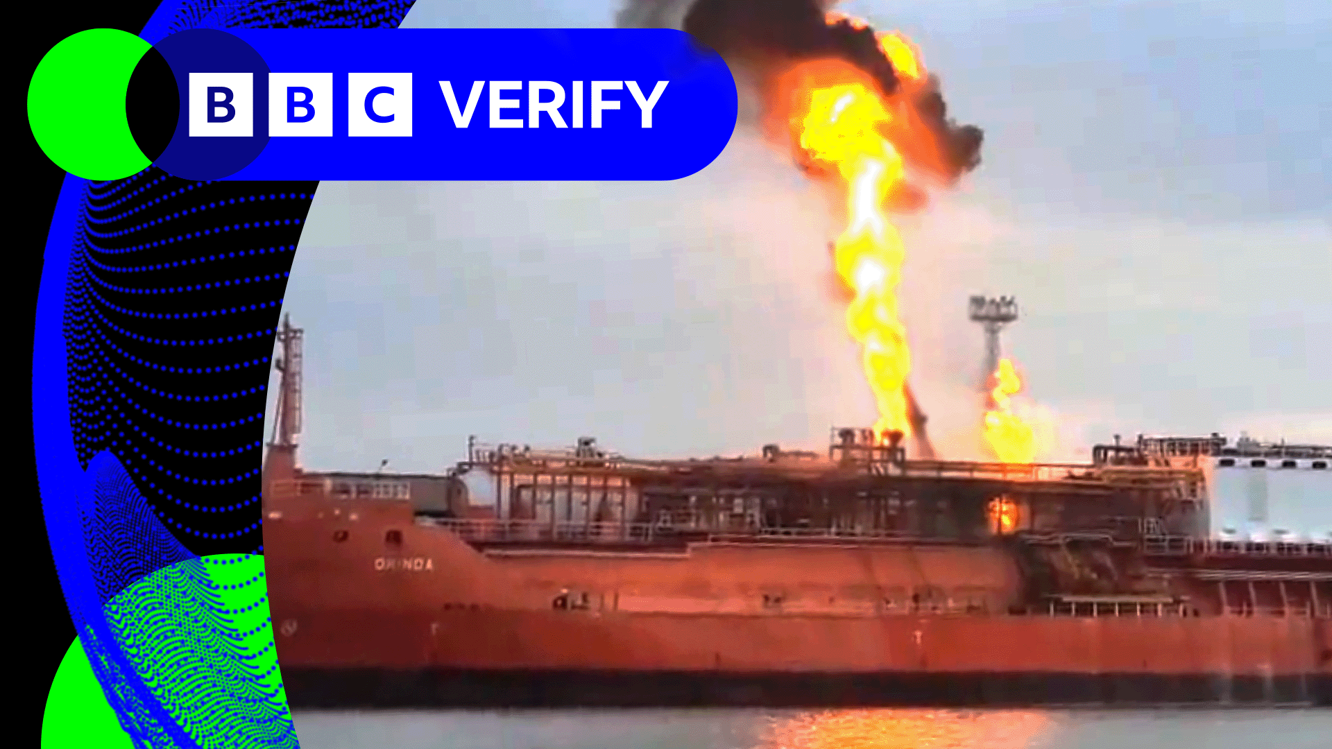 Video shows LPG ship on fire after attack on Ukrainian Danube port