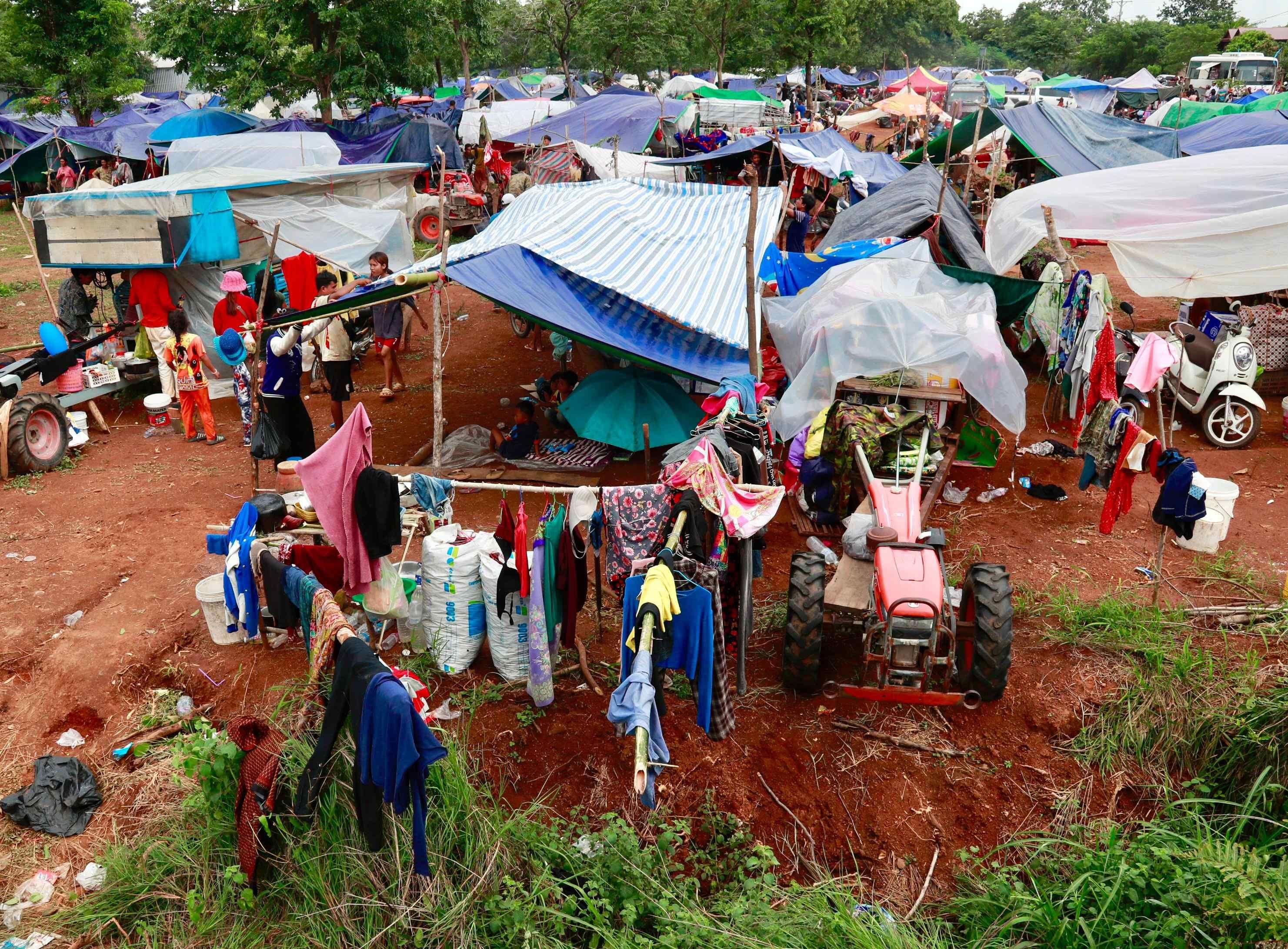 Famílias estão desalojadas no Camaboja