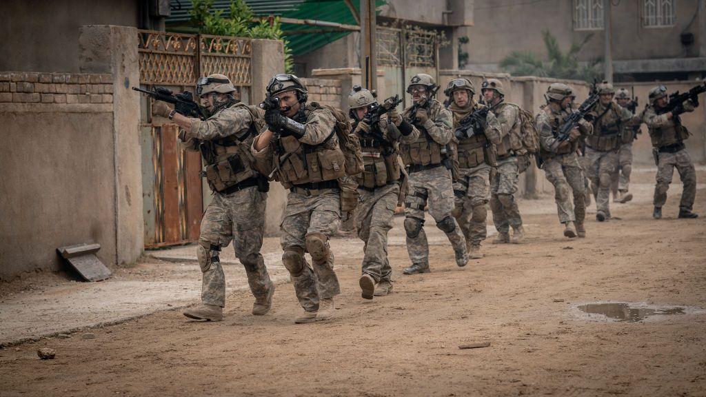 Rodaje del filme "Warfare" en Londres en 2024.
