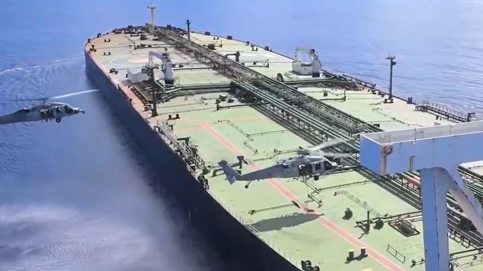 US boards ship carrying Iranian oil, as Trump orders navy to shoot any boat laying mines in strait