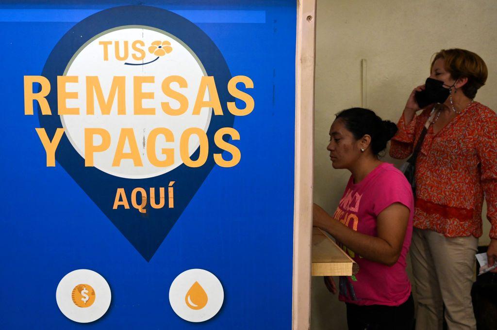 Un local de recibo de remesas en Guatemala