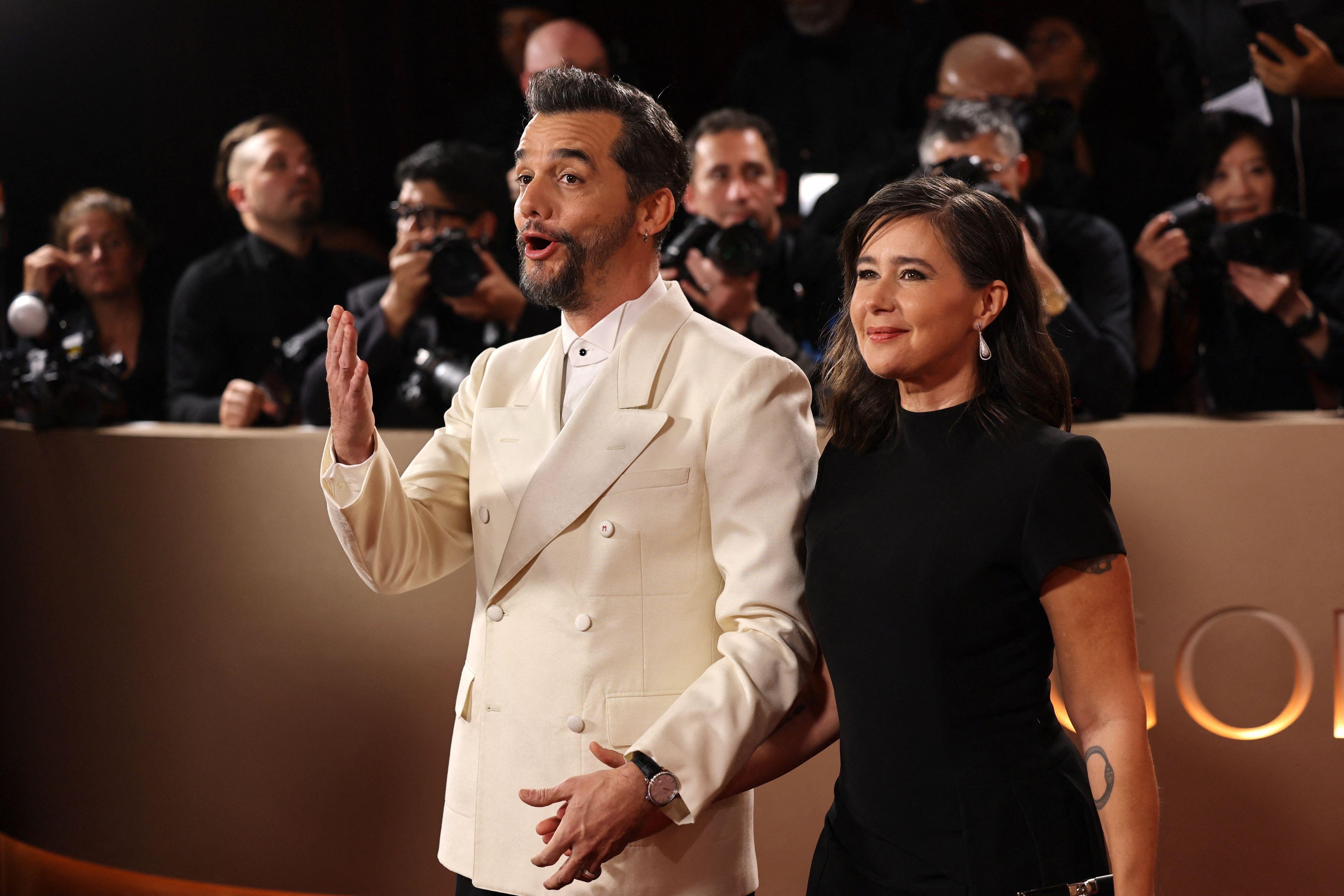 Wagner Moura com a esposa, Sandra Delgado