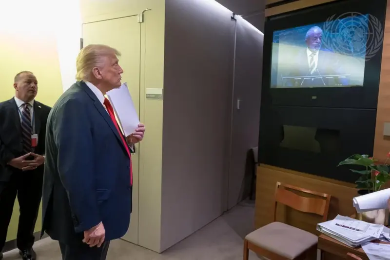 Trump assiste fala de Lula na ONU