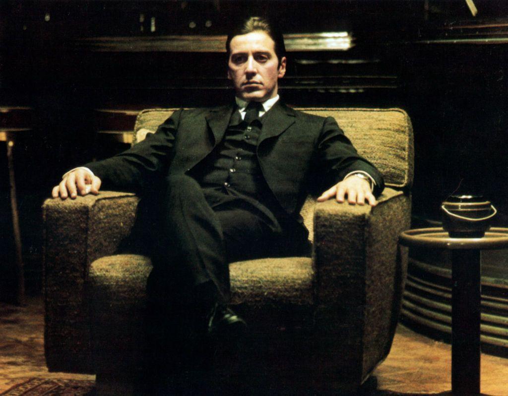 Al Pacino interpretando a Michael Corleone en El Padrino