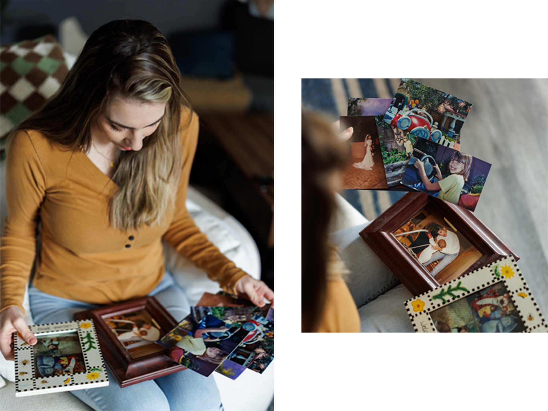 喬丹正在翻看舊的家庭照片