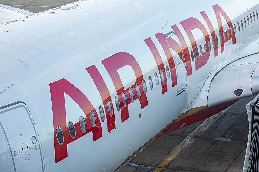 Logotipo da Air India na lateral de aeronave