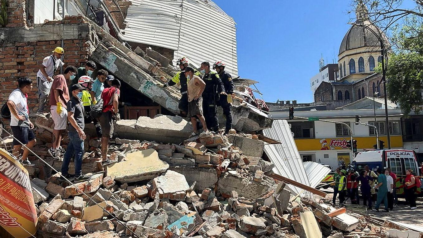 Dozens reported dead as buildings collapse in Colombia after magnitude 7.4 earthquake