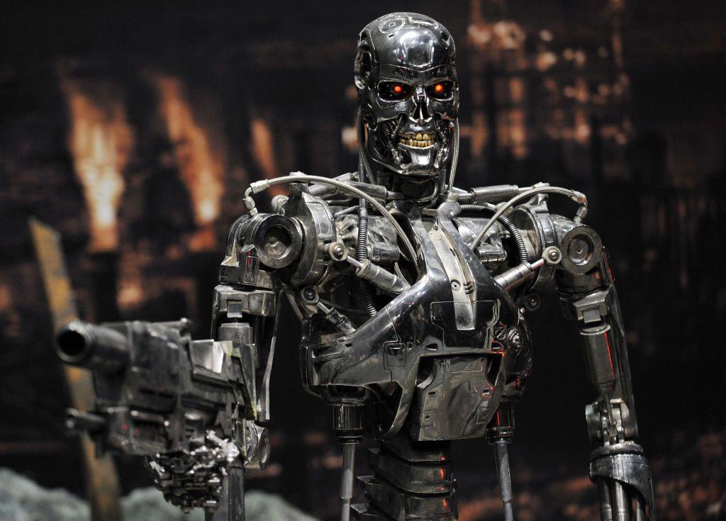 Un robot utilizado durante la película Terminator.