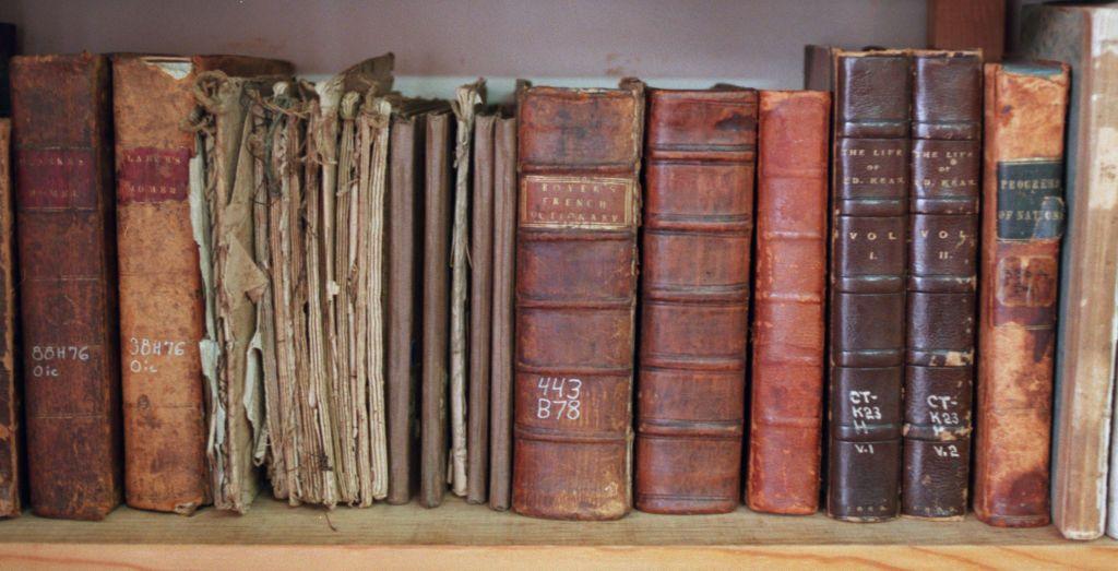 Libros antiguos en un anaquel
