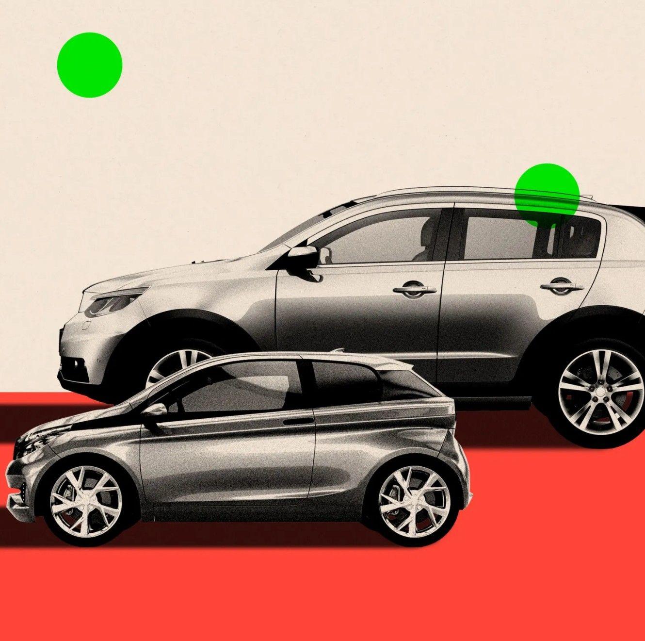 영국과 유럽 전역에서 자동차는 점점 더 길어지거나 넓어지고 있다