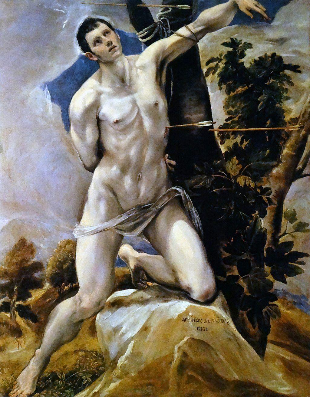 Pintura de El Greco en la que retrata a San Sebastián 