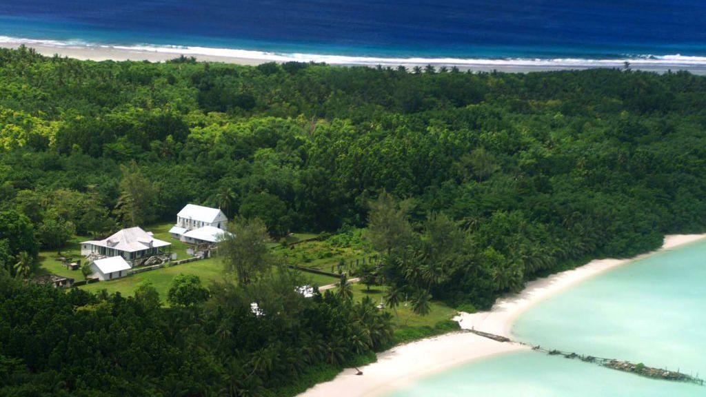 Vista a&eacute;rea de Diego Garcia