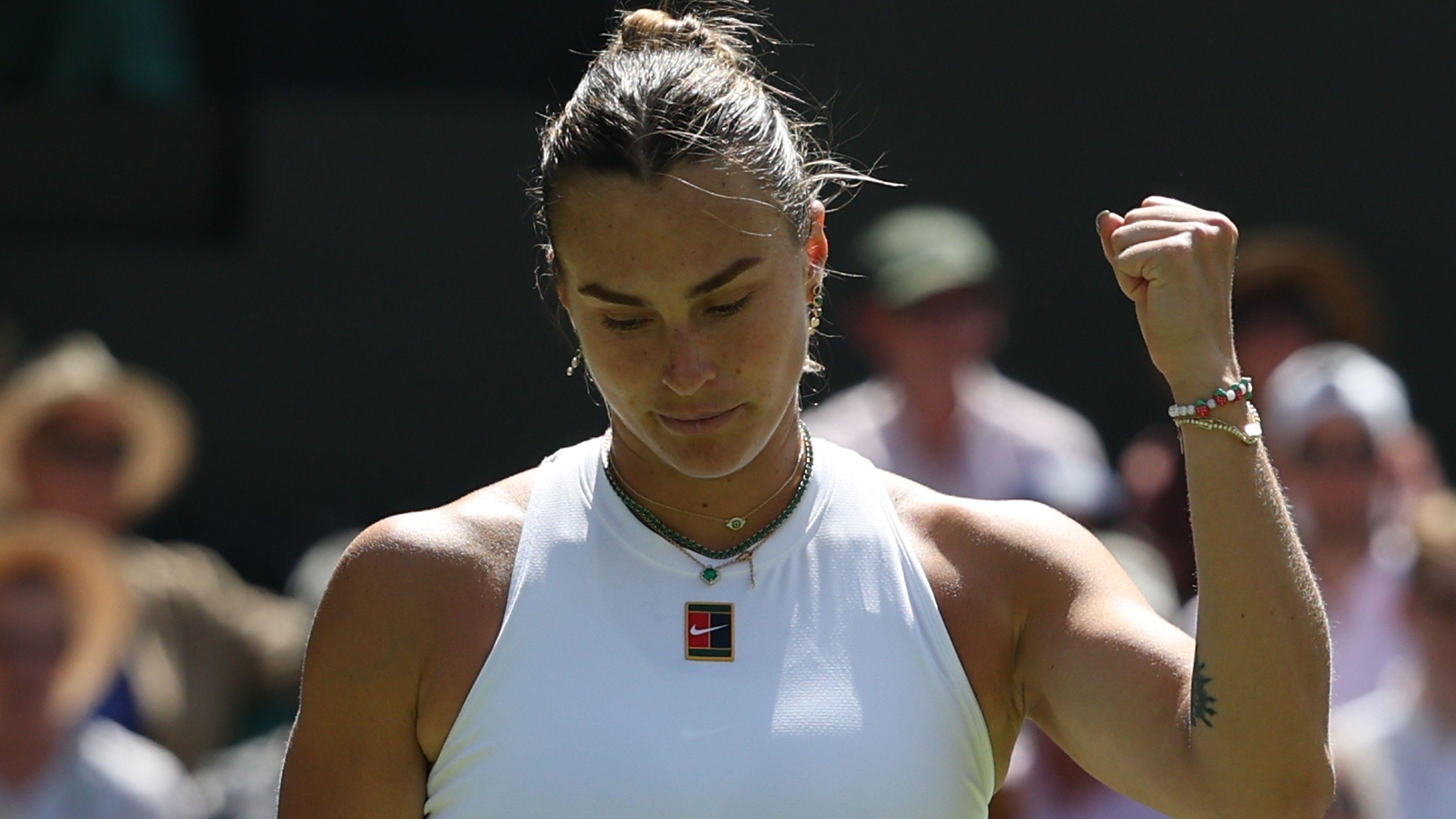 Wimbledon: Sabalenka breaks excellent Siegemund in second set, Khachanov fighting back v Fritz