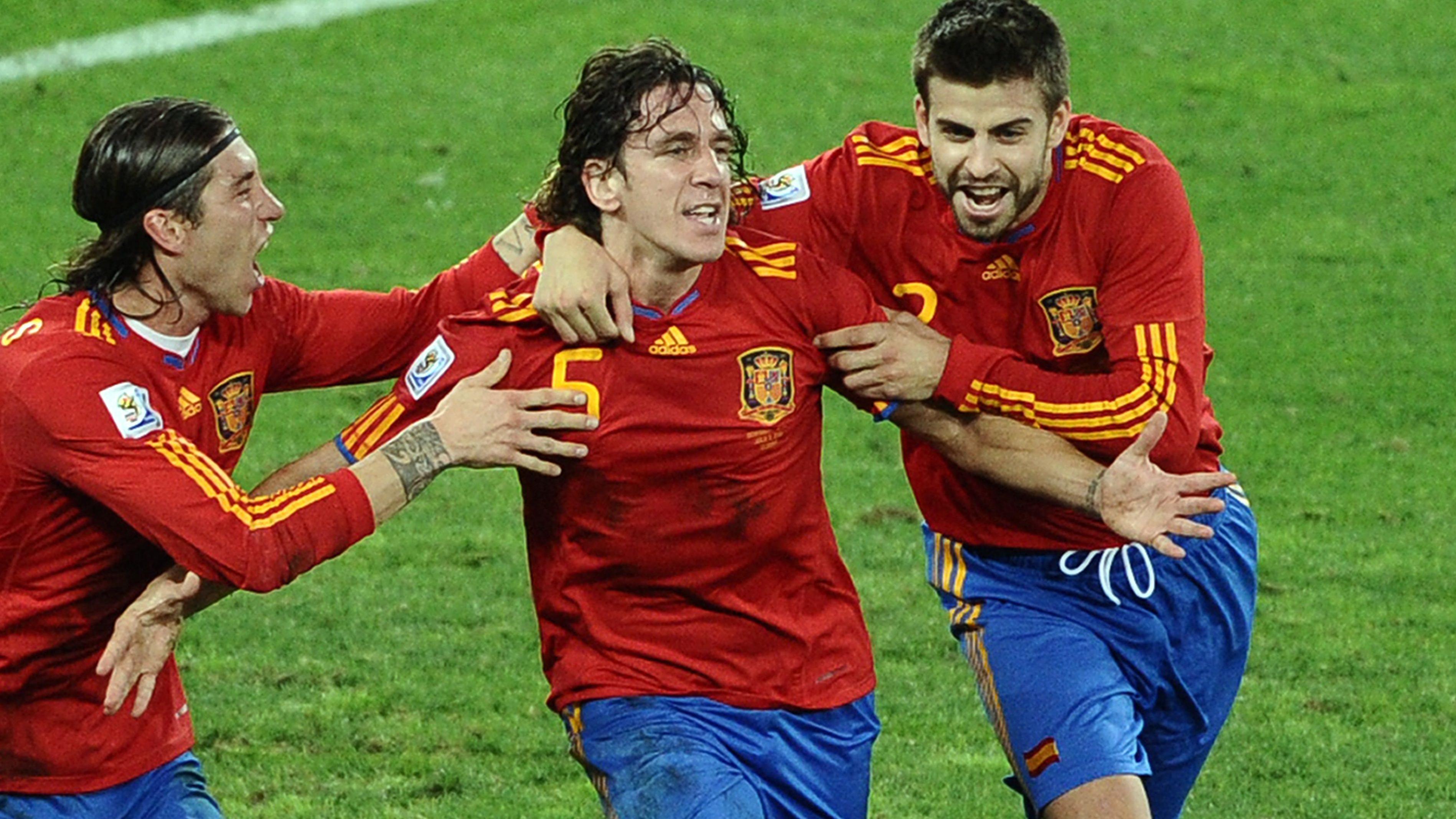 Sergio Ramos, Carles Puyol e Gerard Piqu&eacute;