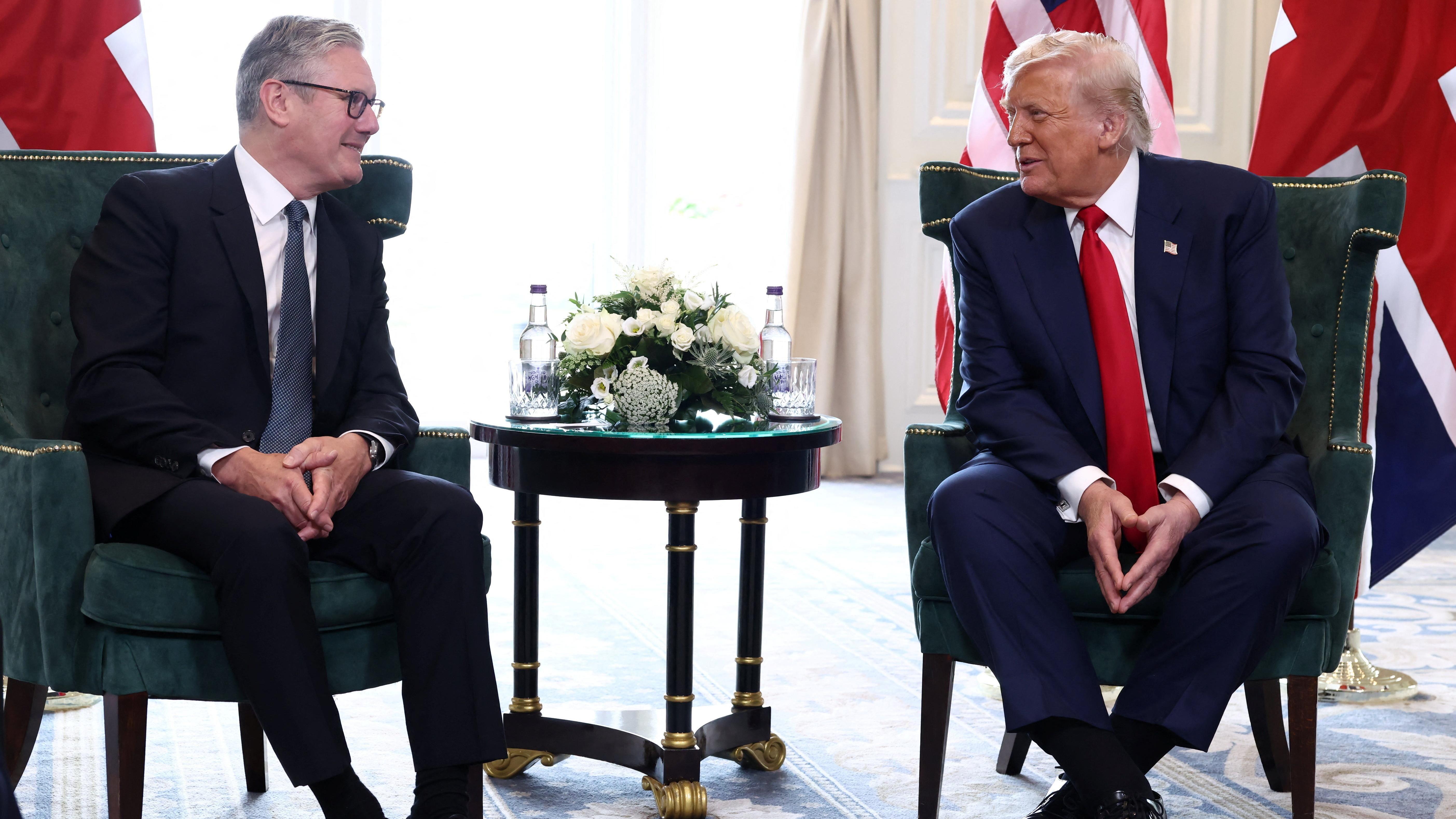 Trump says hes reducing 50-day deadline for Putin to agree Ukraine deal, as he meets Starmer