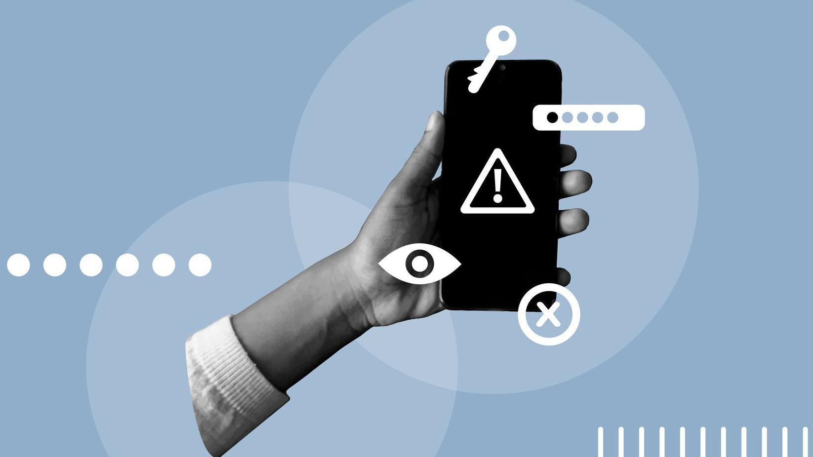 Ilustración teléfono con protección