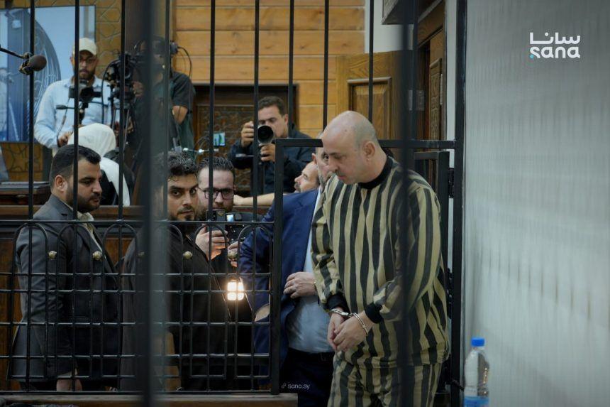 صورة نشرتها وكالة الأنباء السورية الرسمية سانا لوسيم الأسد خلال محاكمته أمام المحكمة الجنائية الرابعة في دمشق، في 18 أغسطس/آب 2026.