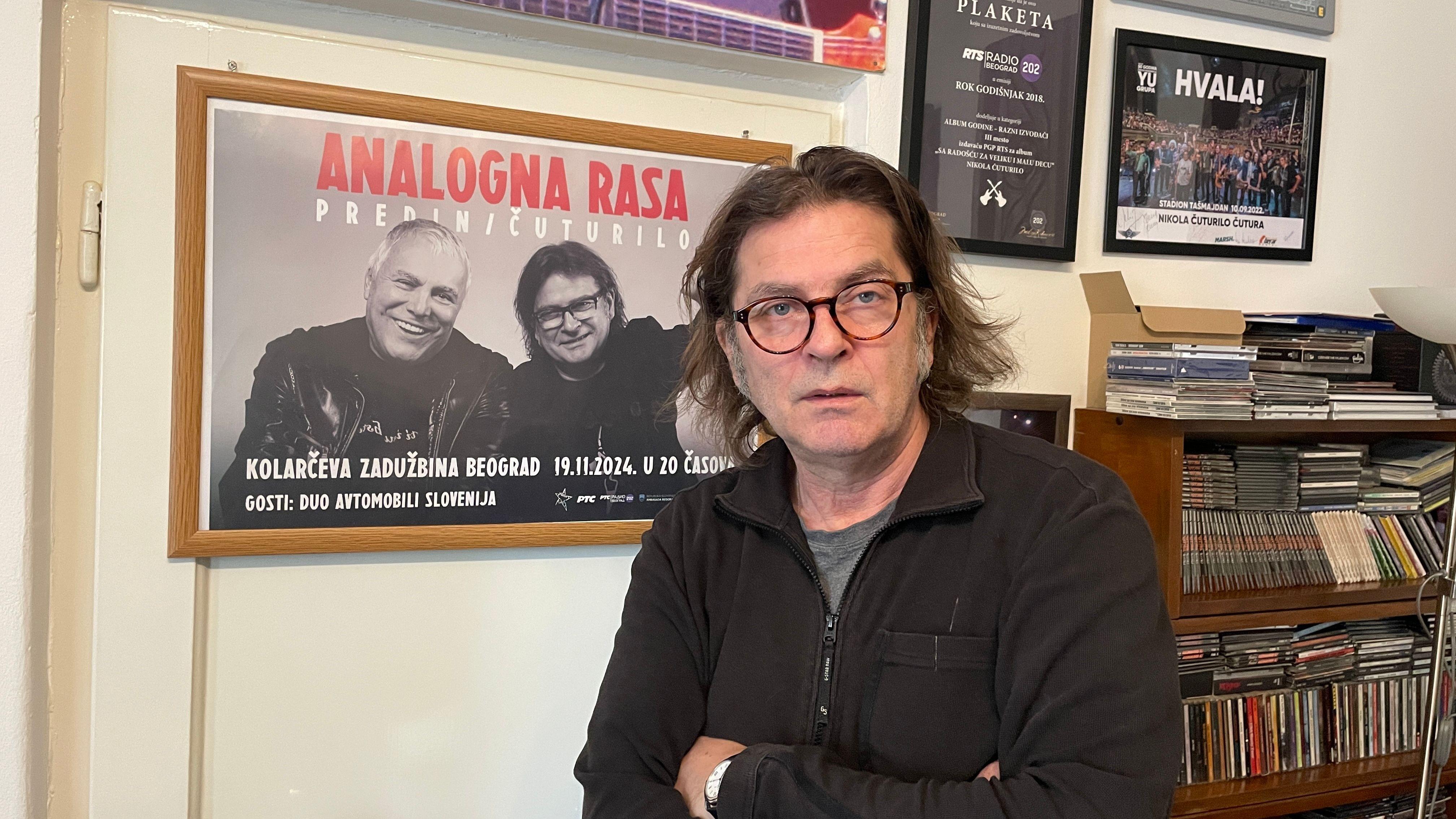 Nikola Čuturilo u njegovom studiju u Beogradu