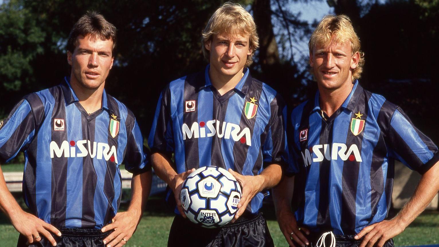 Lotar Mateus, Jirgen Klinsman i Andreas Breme u dresu Intera