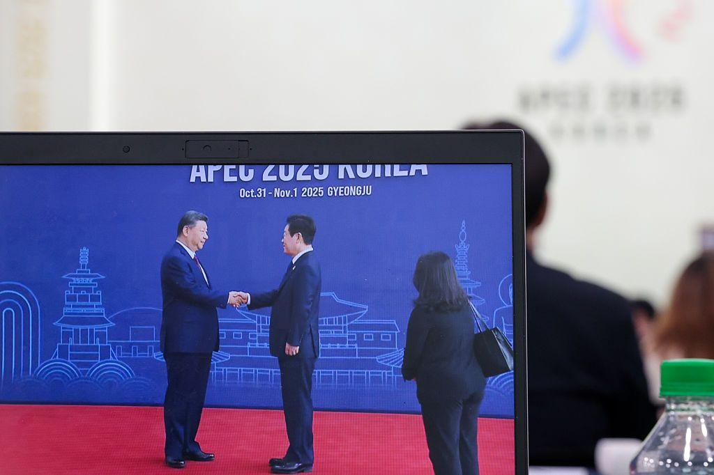 韓國總統李在明與中國領導人習近平會面照片。