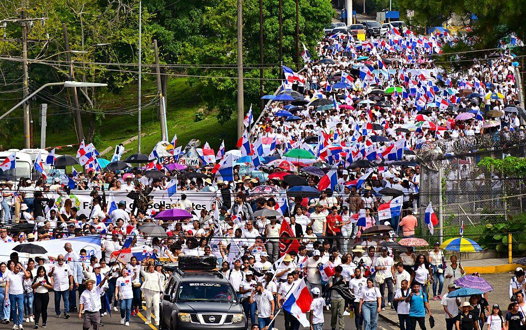 Una protesta en Ciudad de Panamá