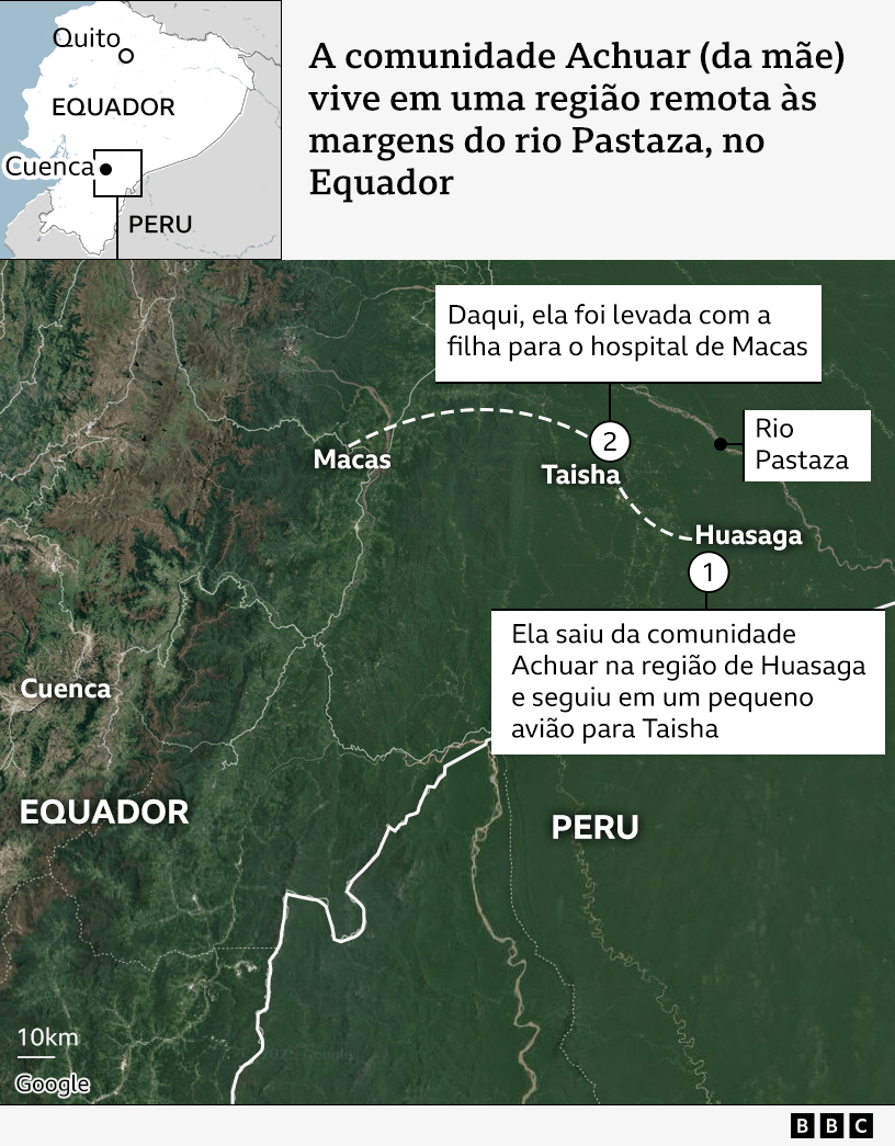 Mapa da Amaz&ocirc;nia equatoriana