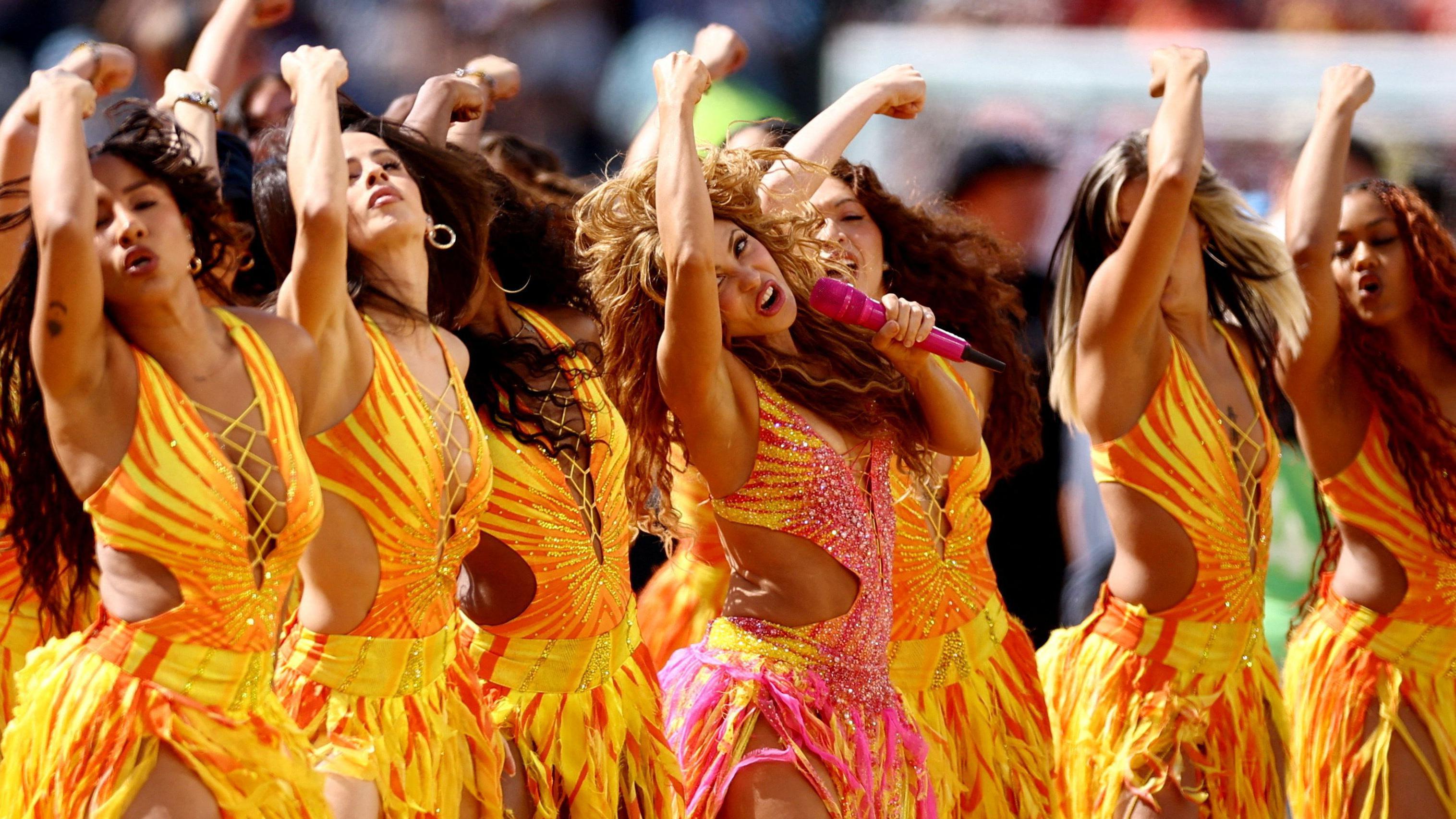 Shakira durante o show do intervalo