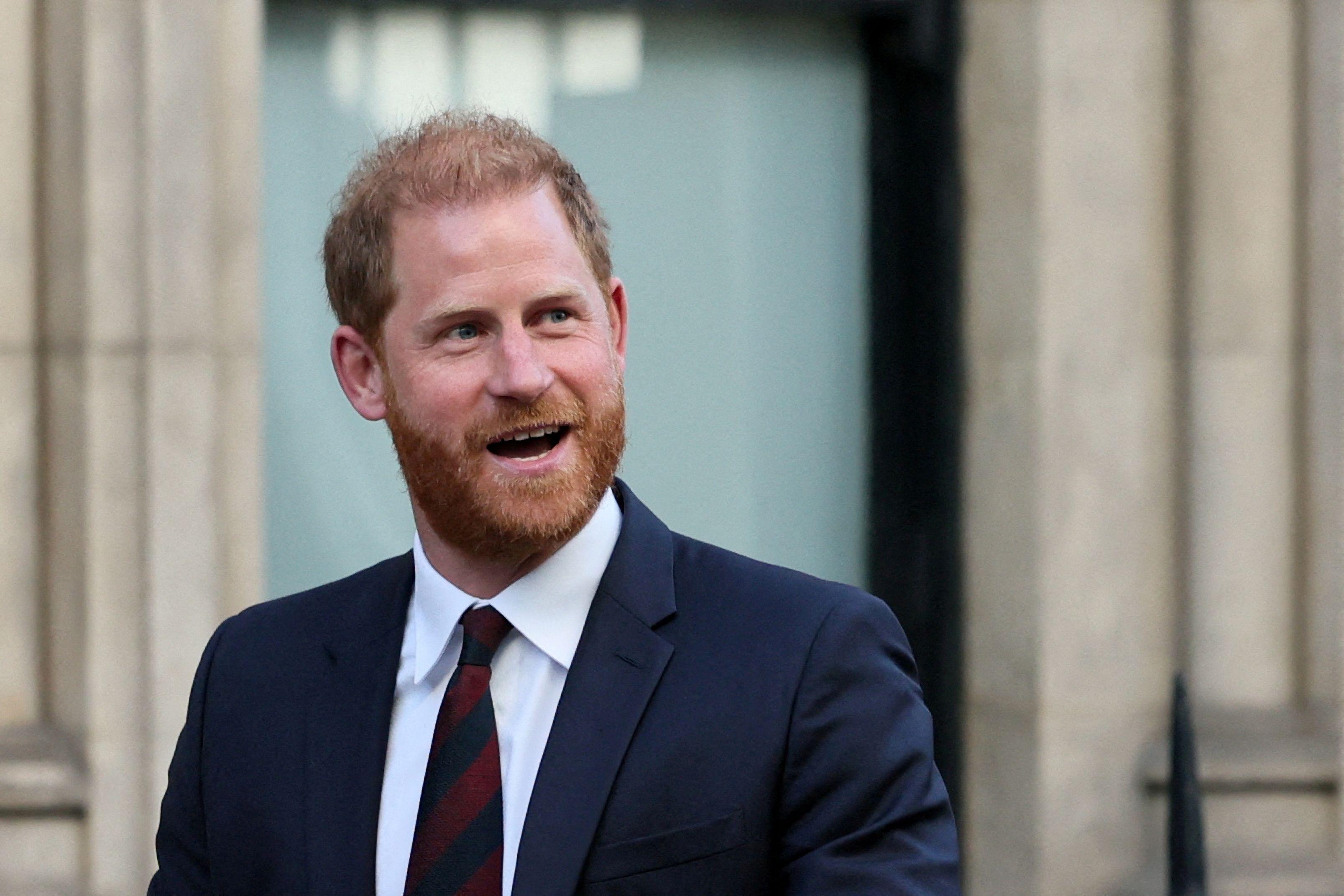 El príncipe Harry durante la audiencia de apelación de su caso