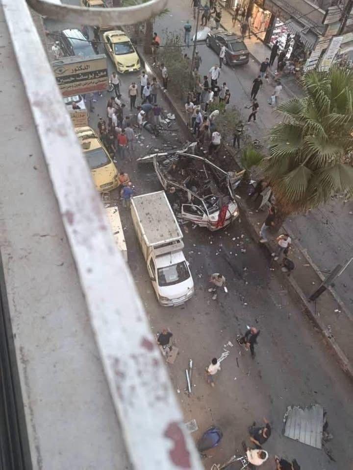 الحافلة بعد التفجير