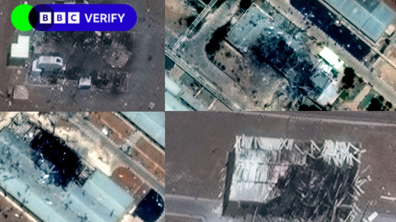 Satellite imagery reveals damage to key Iran nuclear sites