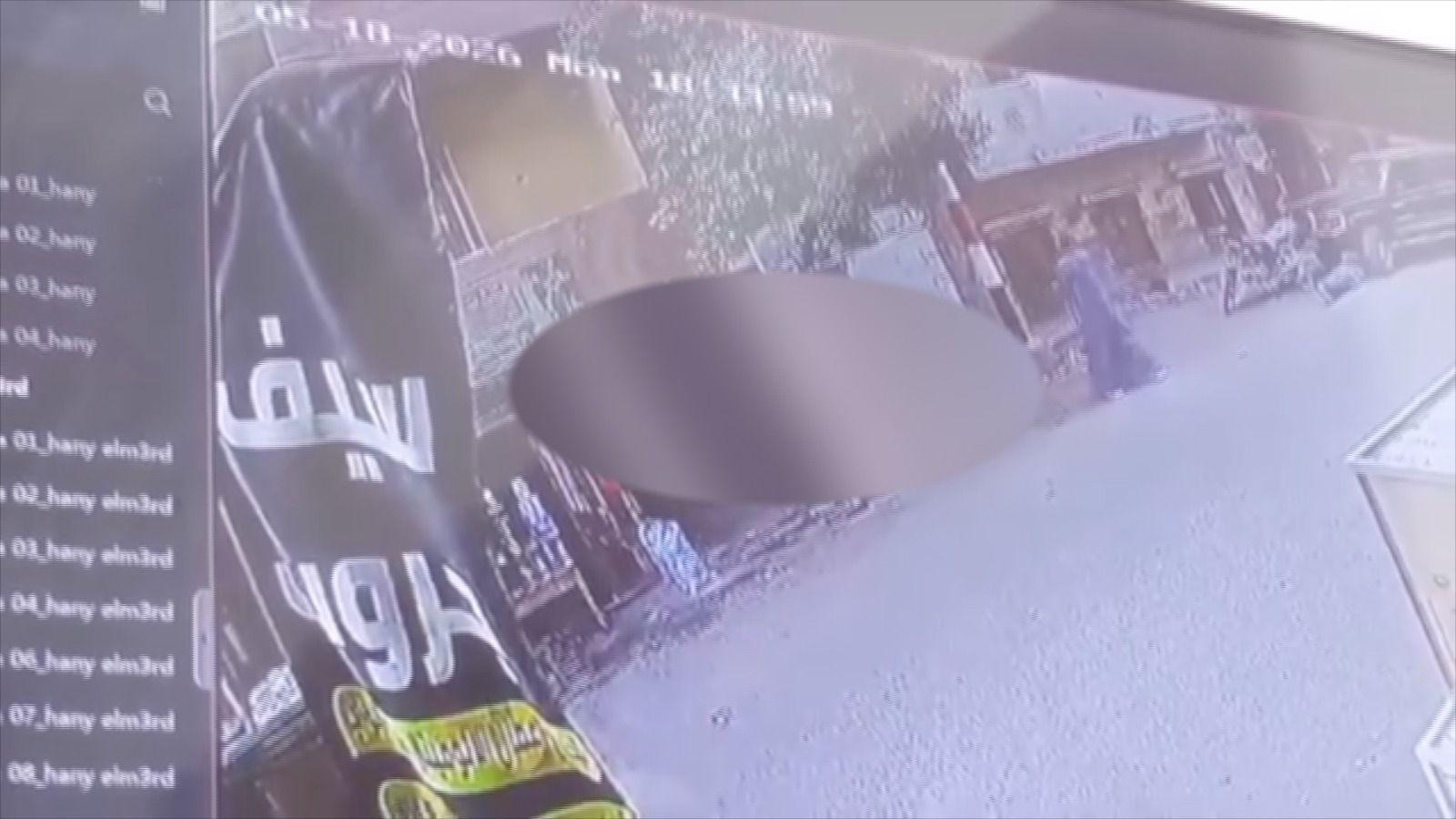 صورة من مقطع فيديو للحادث