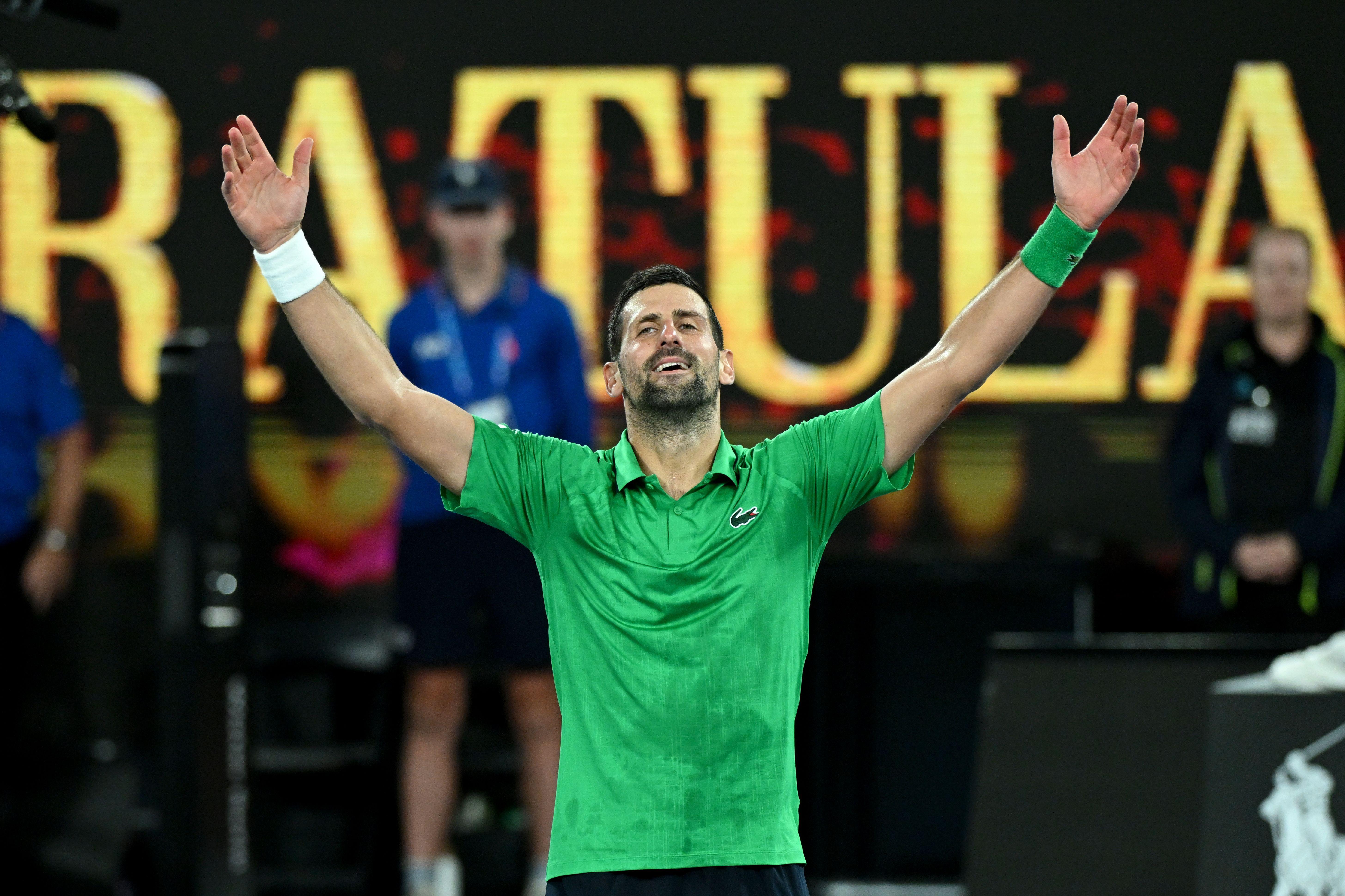 novak đoković slavi prolaz u finale australijan opena