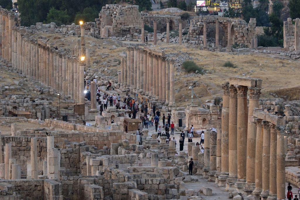 شارع الأعمدة في مدينة جرش الأثرية، في 5 أغسطس/آب 2022
