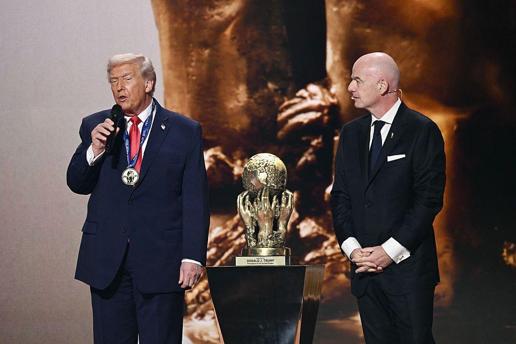Trump e o presidente da FIFA 