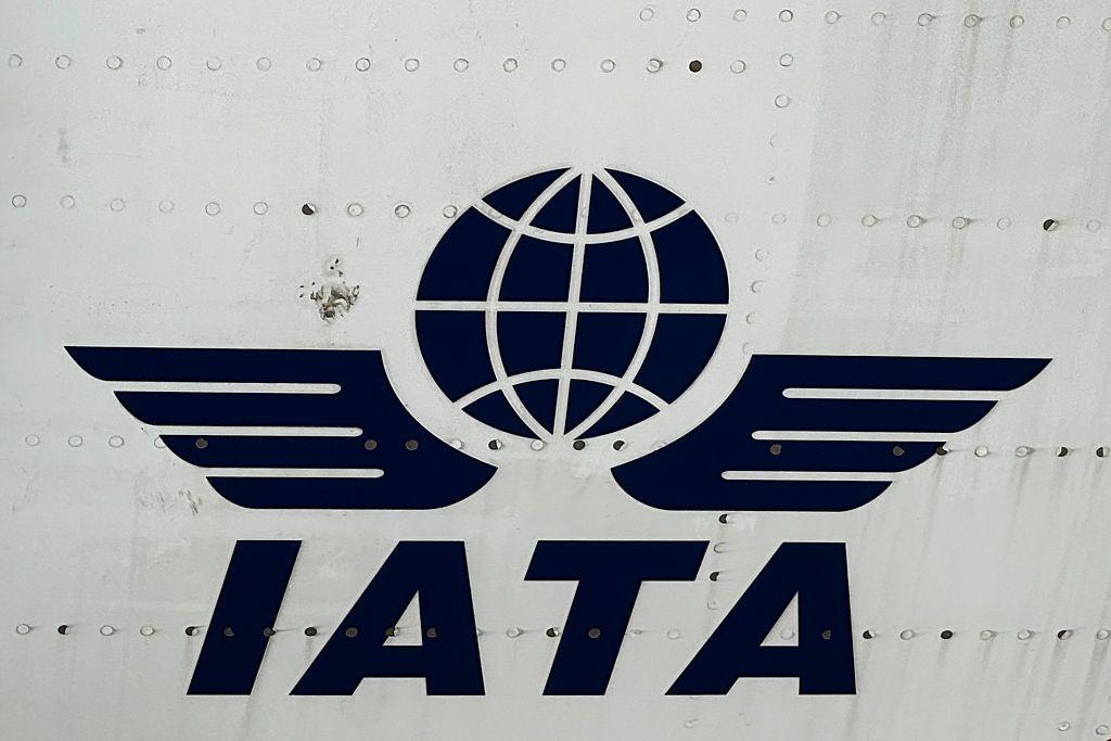 Logo de la IATA en un avión.