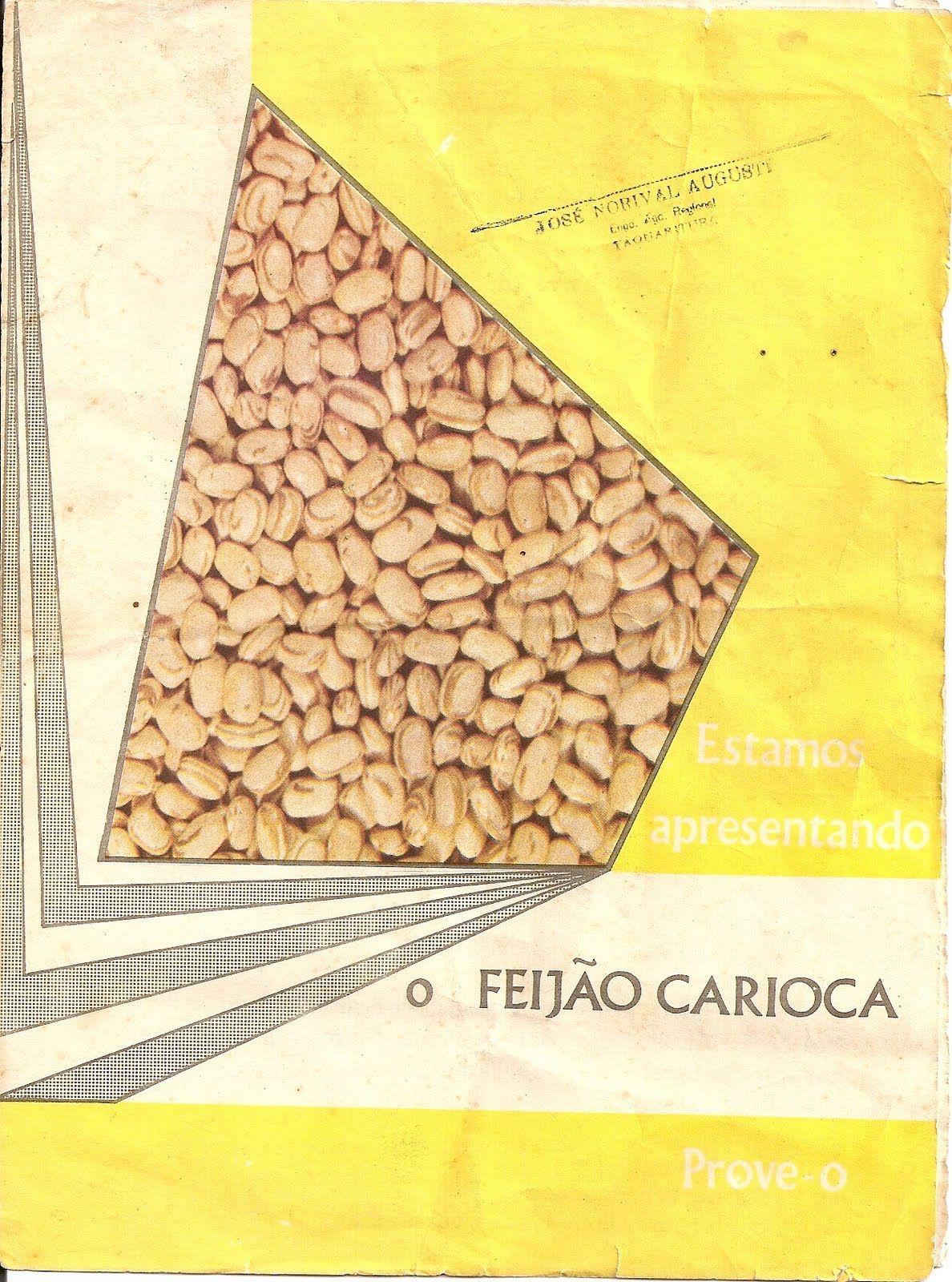Capa de f&ocirc;lder que divulgava o novo feij&atilde;o no in&iacute;cio dos anos 1970