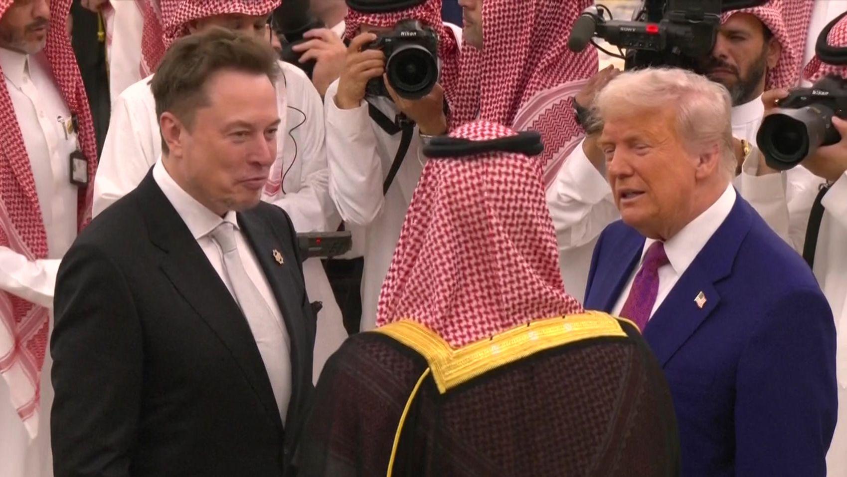 Musk joins Trump at VIP lunch in Saudi Arabia on first leg of major diplomatic tour