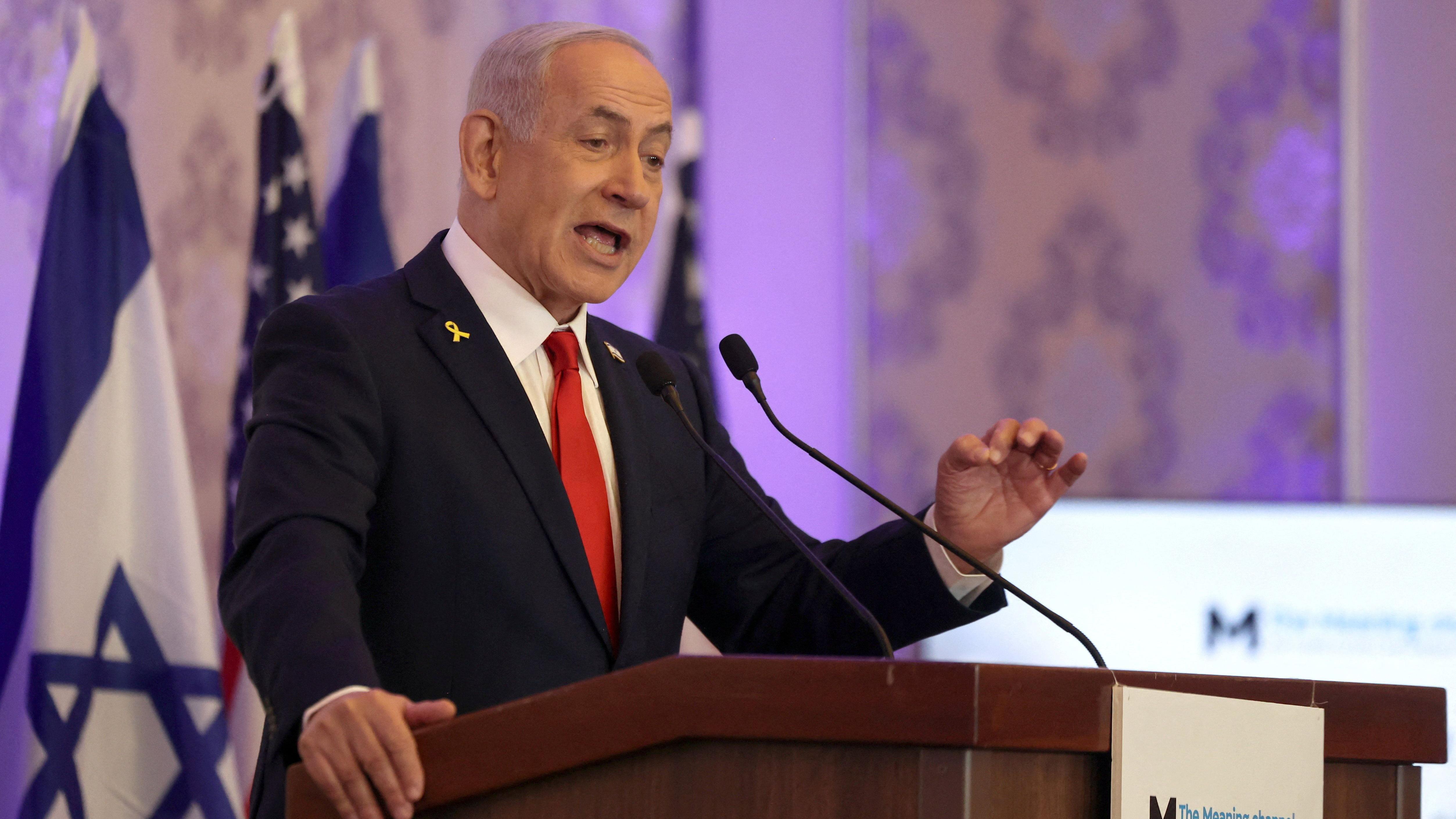 Netanyahu discursando