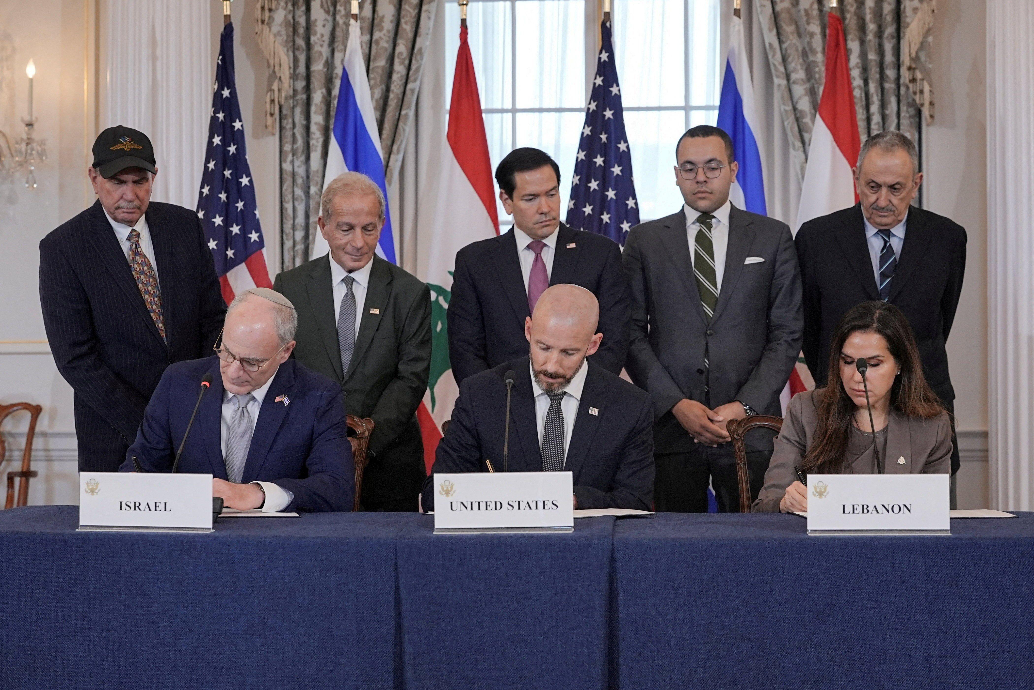 توقيع الاتفاق بين لبنان وإسرائيل في واشنطن